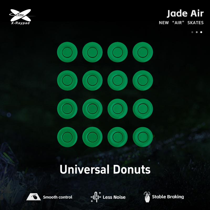 XRAYPAD Jade Air Mouse Skates – Universal Donuts (green donuts)