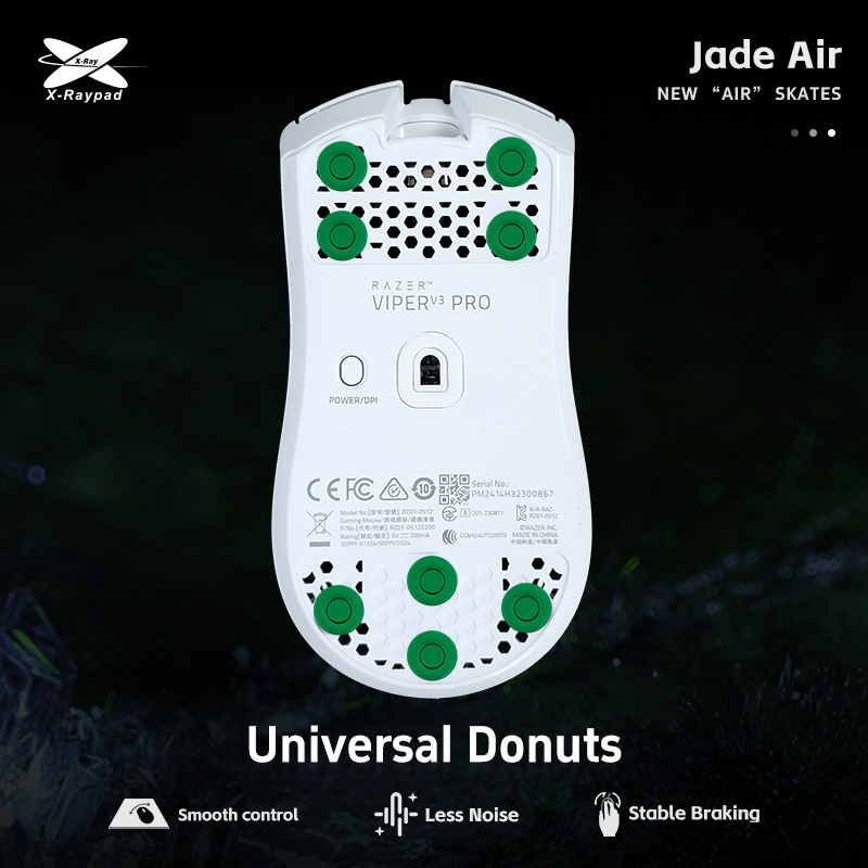 XRAYPAD Jade Air Mouse Skates – Universal Donuts (green donuts)