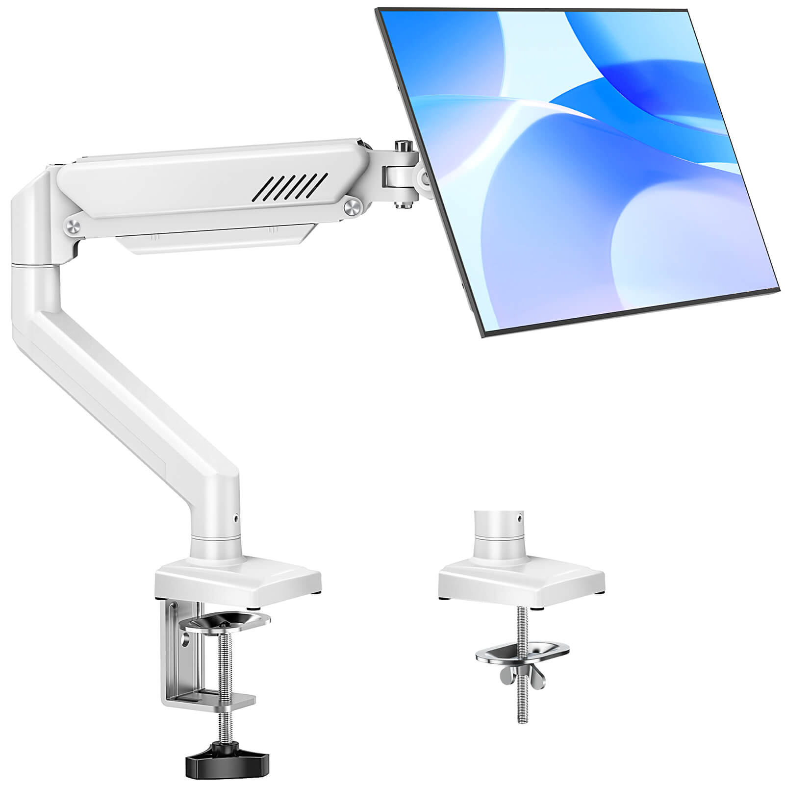 MOUNTUP Freelift Single Monitor Desk Mount for 13''-32'' Monitors MUA8013 White