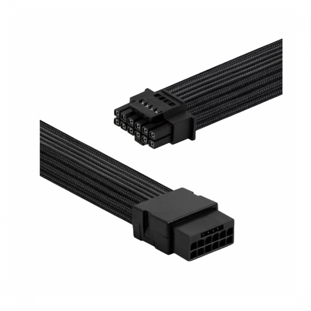 AsiaHorse PCIe 5.0 12VHPWR Sleeved Extension Cable, 16-Pin Male to 16-Pin Female, 180° Connector