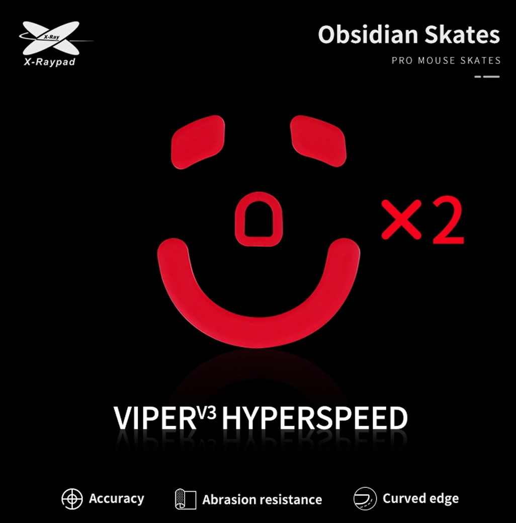 XRAYPAD Obsidian Mouse Skates for Viper V3 HyperSpeed