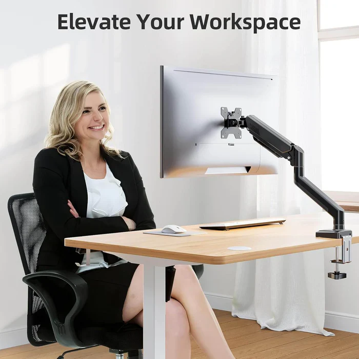MOUNTUP Freelift Single Monitor Desk Mount for 13''-32'' Monitors MUA8013 Black