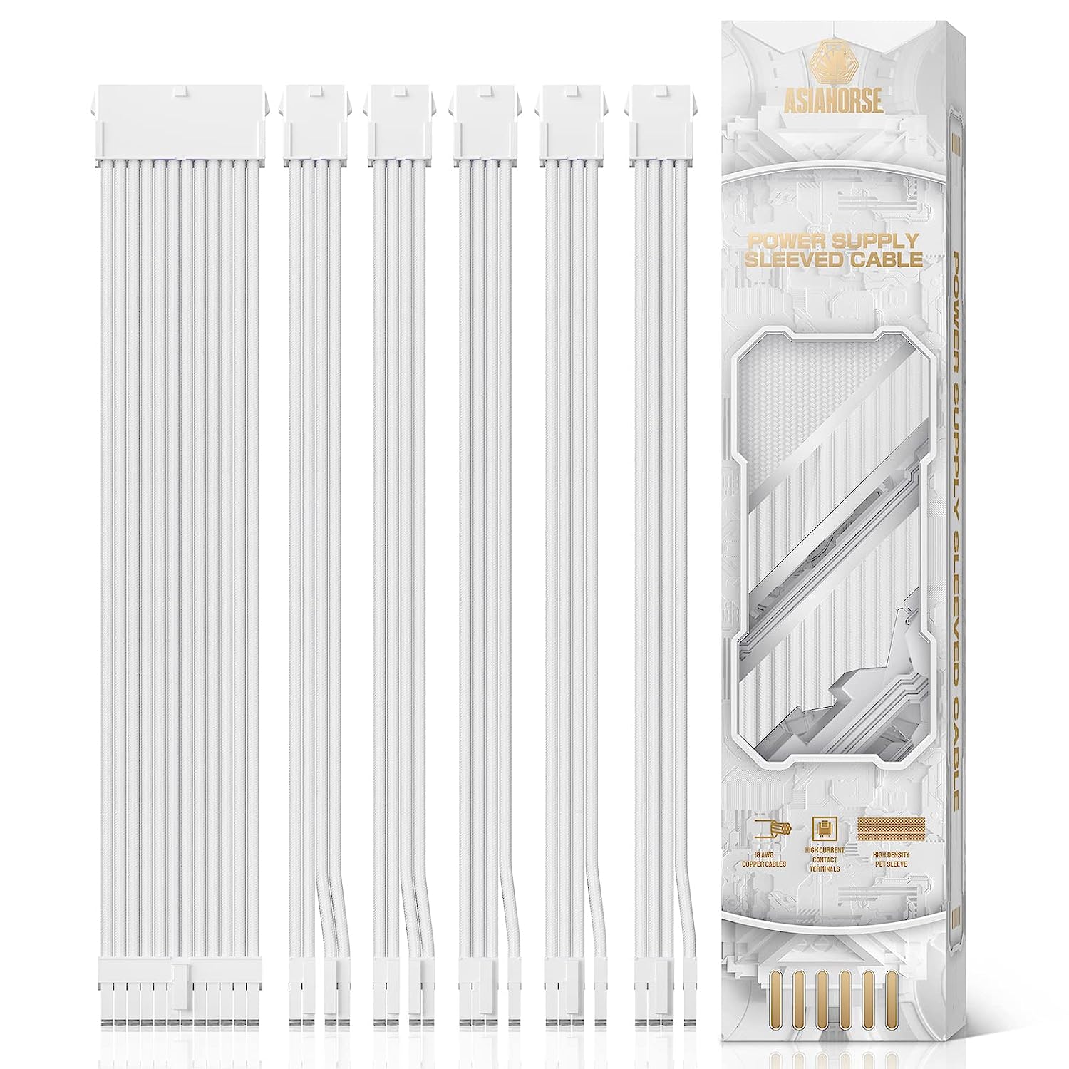 Asiahorse Extension Cables Snow White