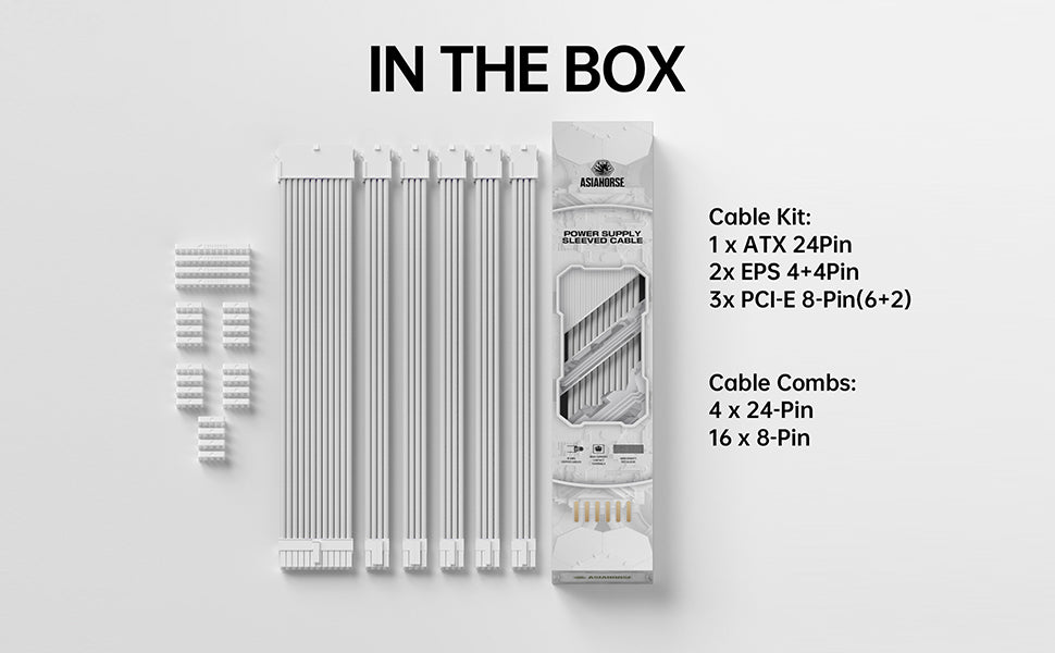 Asiahorse Extension Cables Snow White