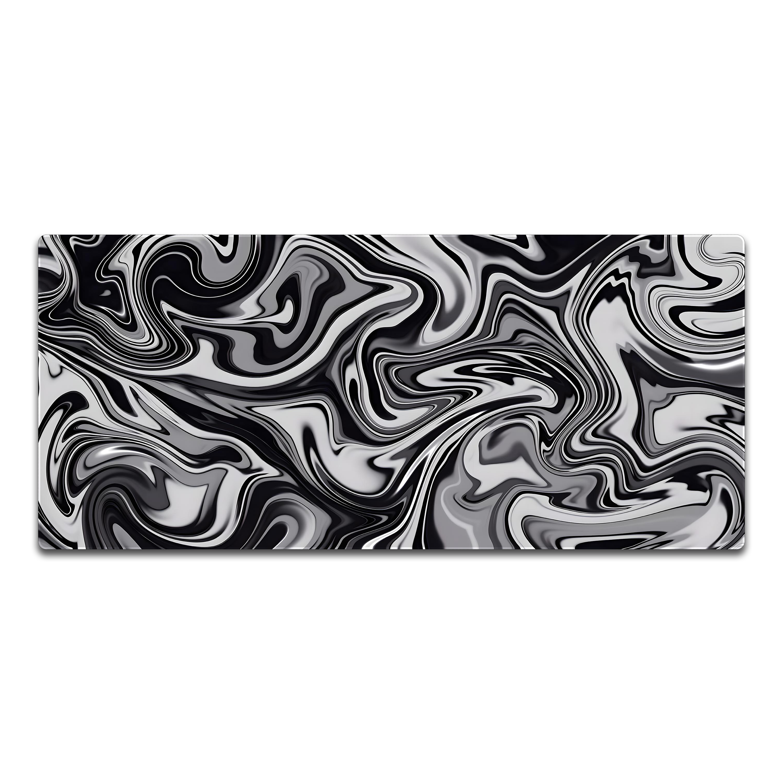 Liquid Black And White Mousepad