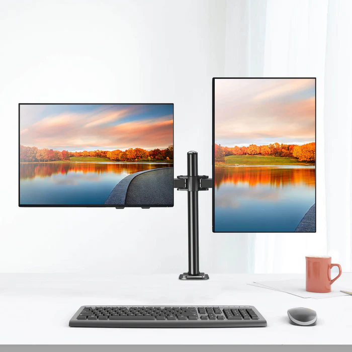 MOUNTUP Full Motion Dual Monitor Desk Mount for 17''-32'' Monitors MU0002