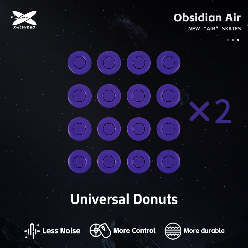 XRAYPAD Obsidian Air Mouse Skates Universal Donuts