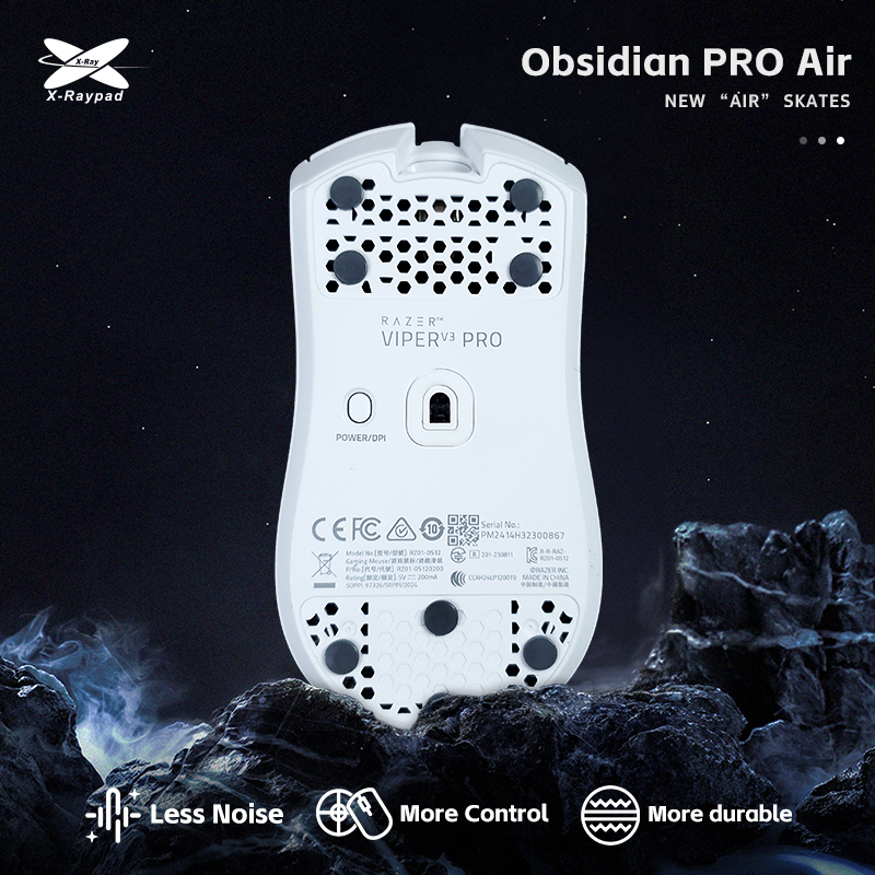 XRAYPAD Obsidian Pro AIR Skates for Universal Dots (Grey dots)