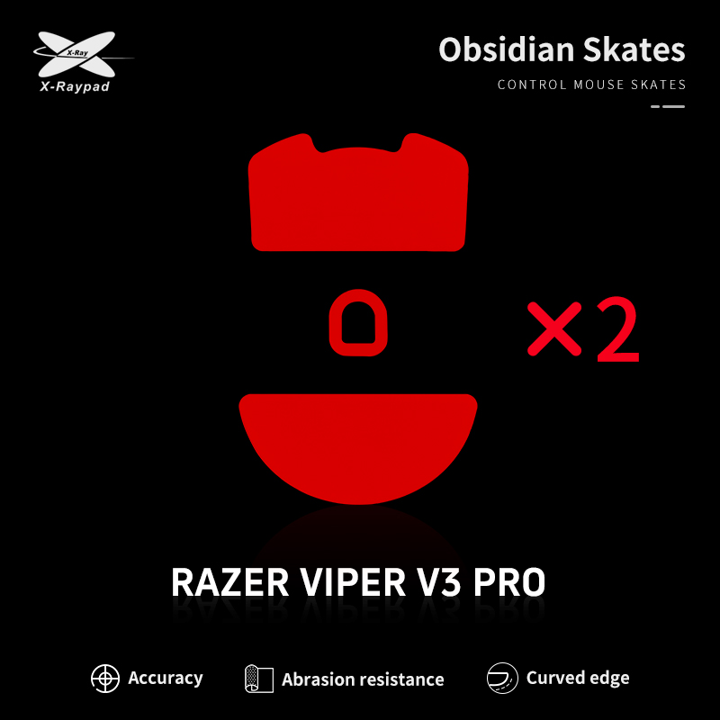 XRAYPAD Obsidian skates for Razer Viper V3 PRO