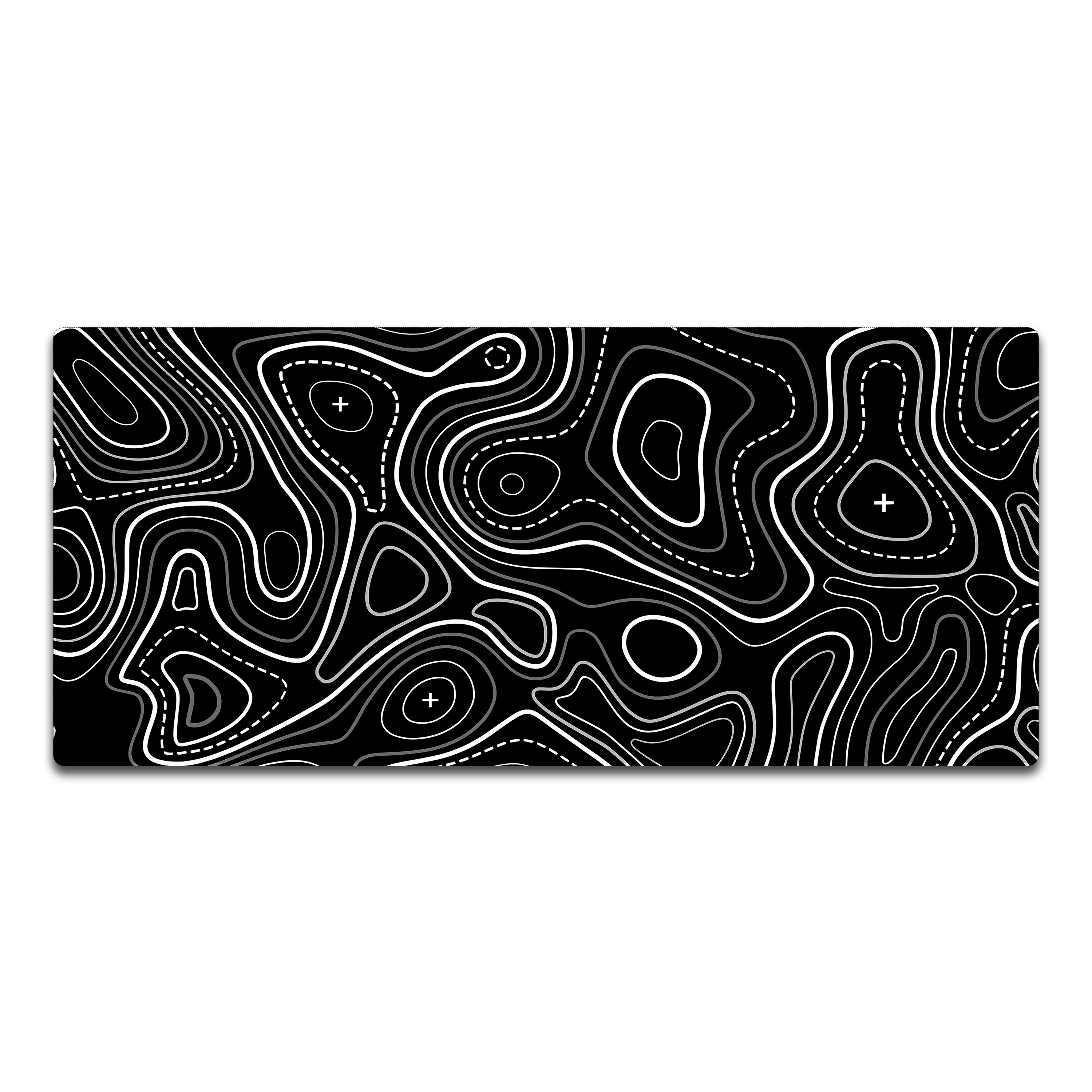 Topographic Model A Black Mousepad