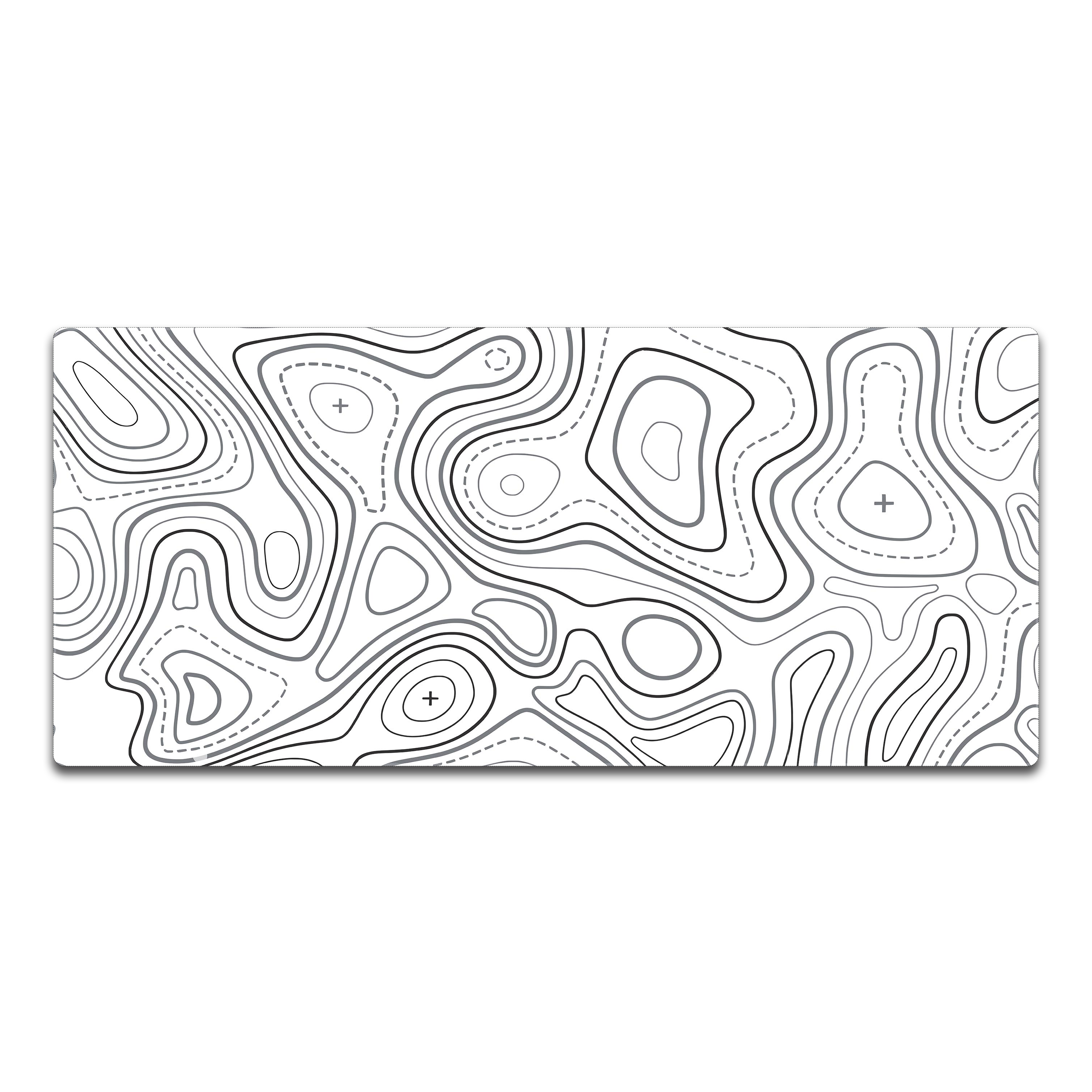 Topographic Model A White Mousepad