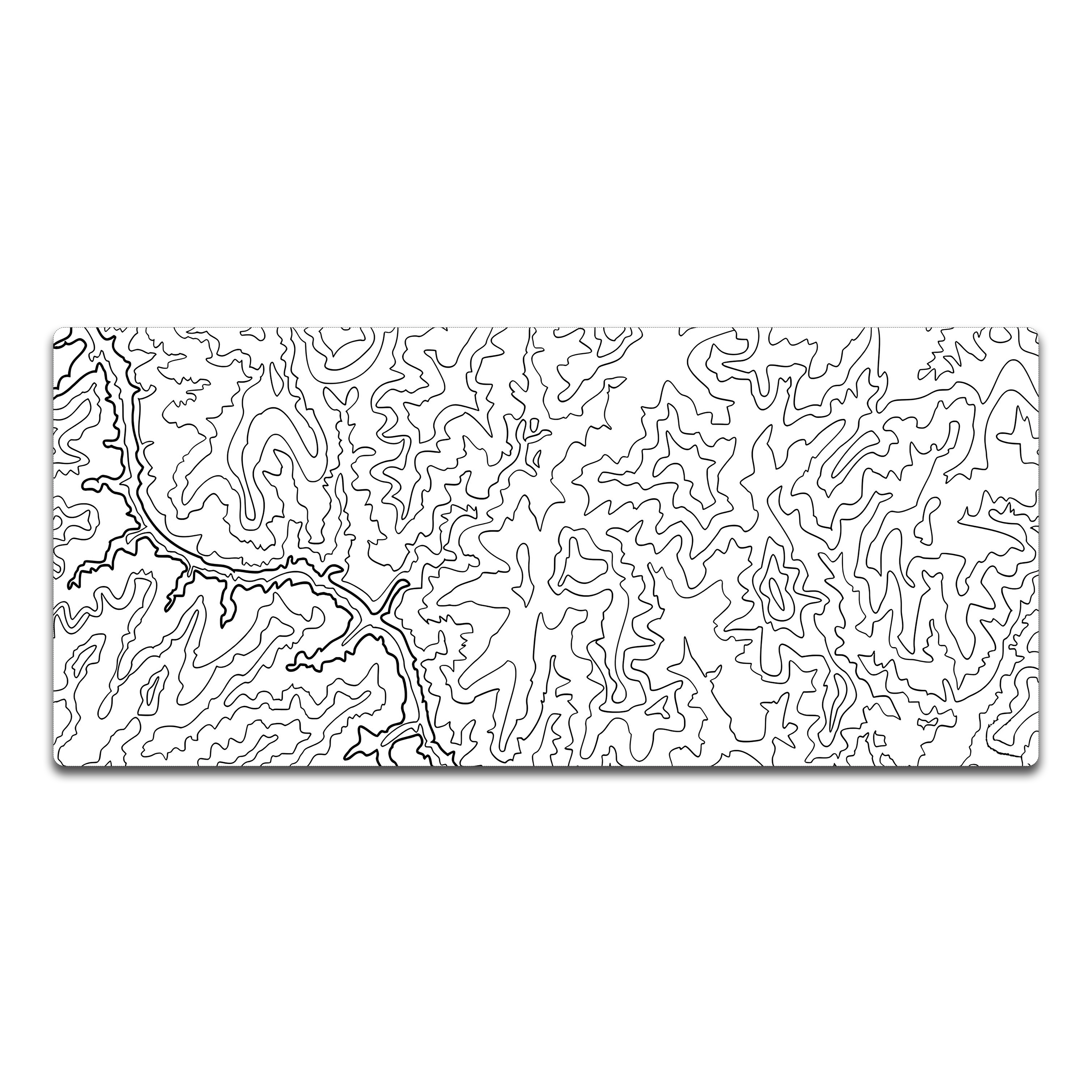 Topographic Model B White Mousepad