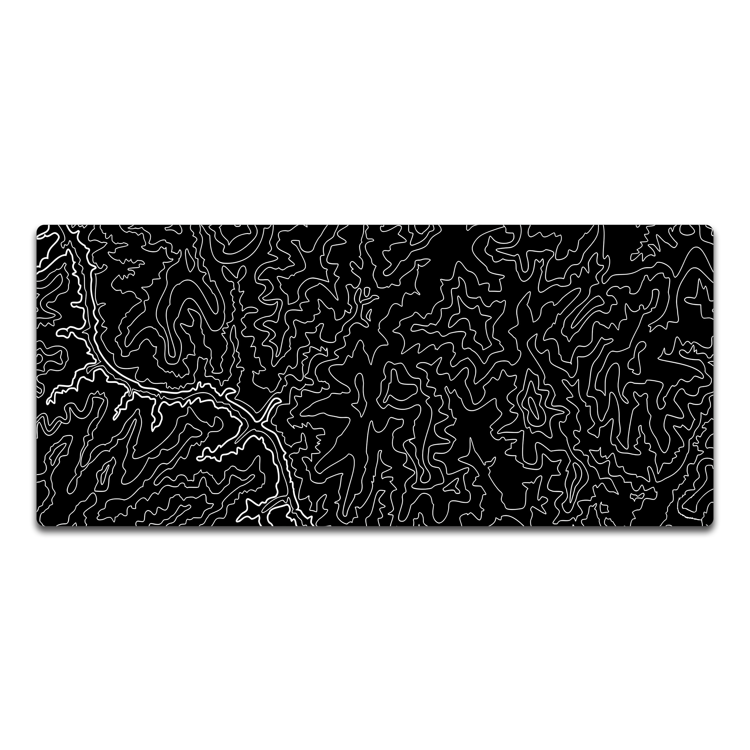 Topographic Model B Black Mousepad