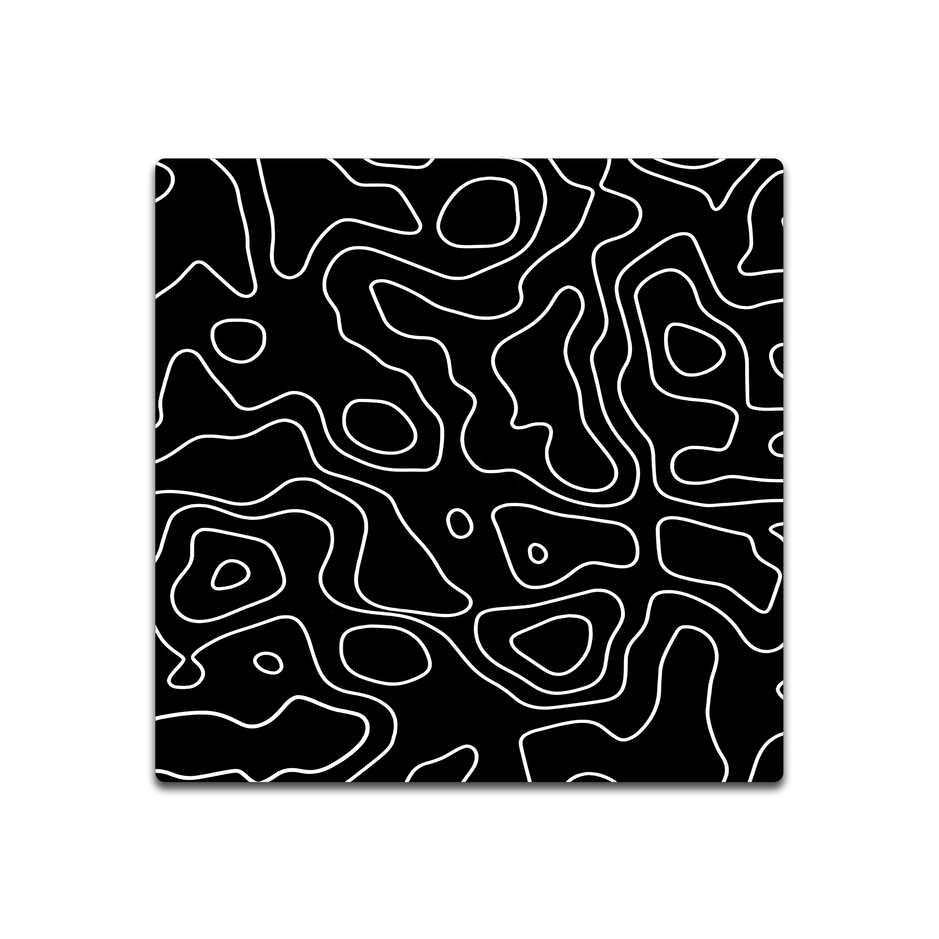 Topographic Model C Black Mousepad