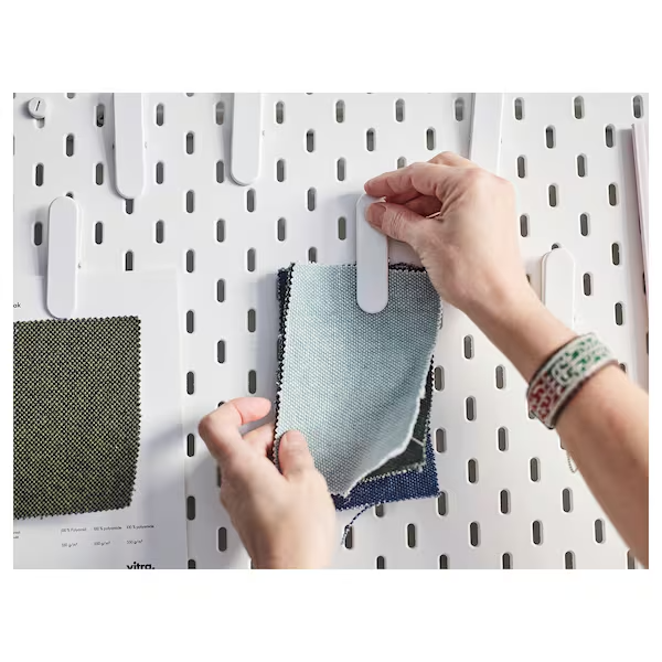 PVC Pegboard Clips White (2x)