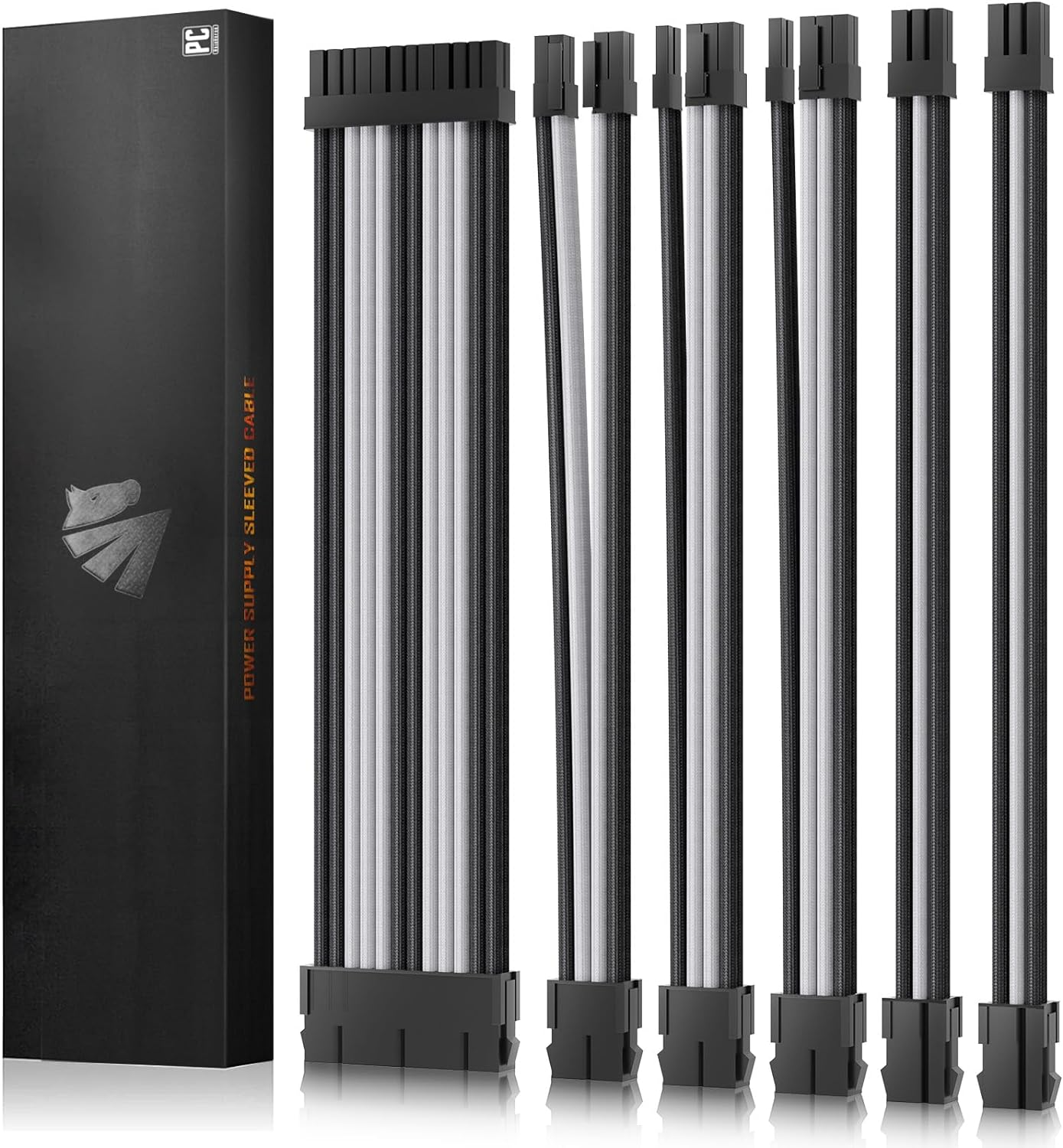 AsiaHorse Extention cables White & Black