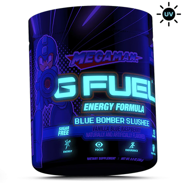 GFUEL Blue Bomber Slushee Black Light Edition Tub