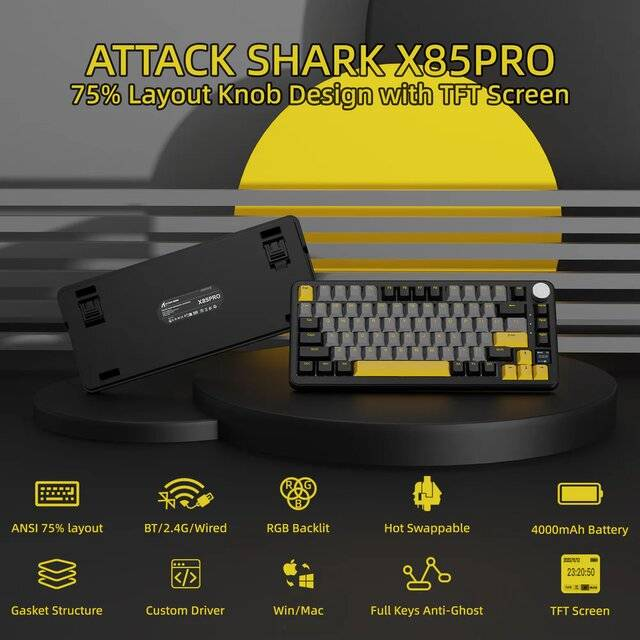 Attack Shark X85 Pro Wireless Mechanical Keyboard
