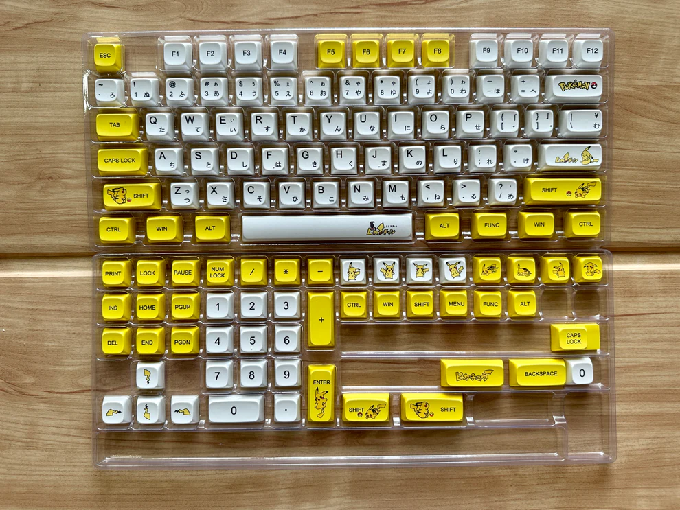 Dye Sub XDA Pikatchu Keycaps