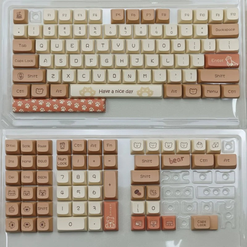 Dye Sub XDA Bear Keycaps