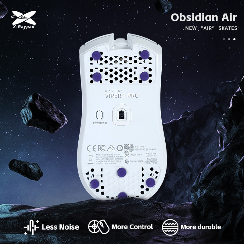 XRAYPAD Obsidian Air Mouse Skates Universal Dots