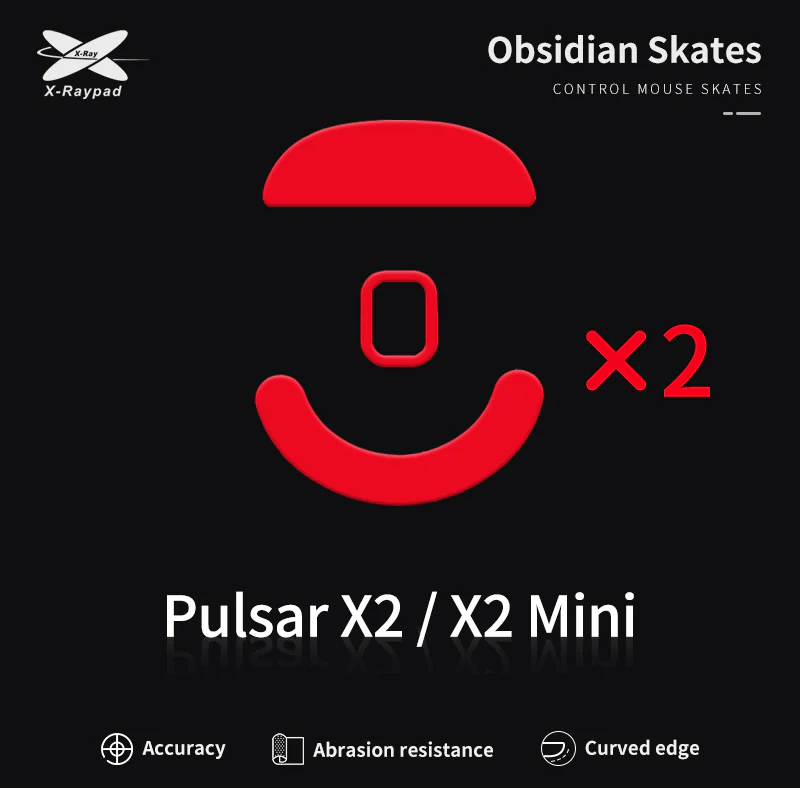 XRAYPAD Obsidian Mouse Skates Pulsar X2/X2 Mini/X2V2/X2H