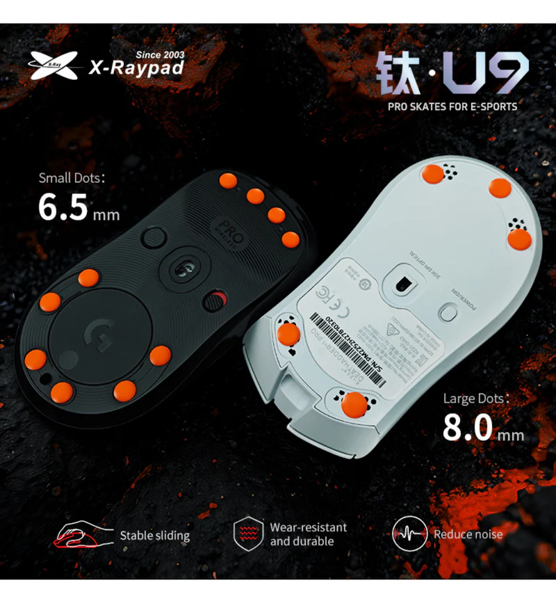 XRAYPAD Titanium U9 (Air/Ultra) Mouse Universal Dots