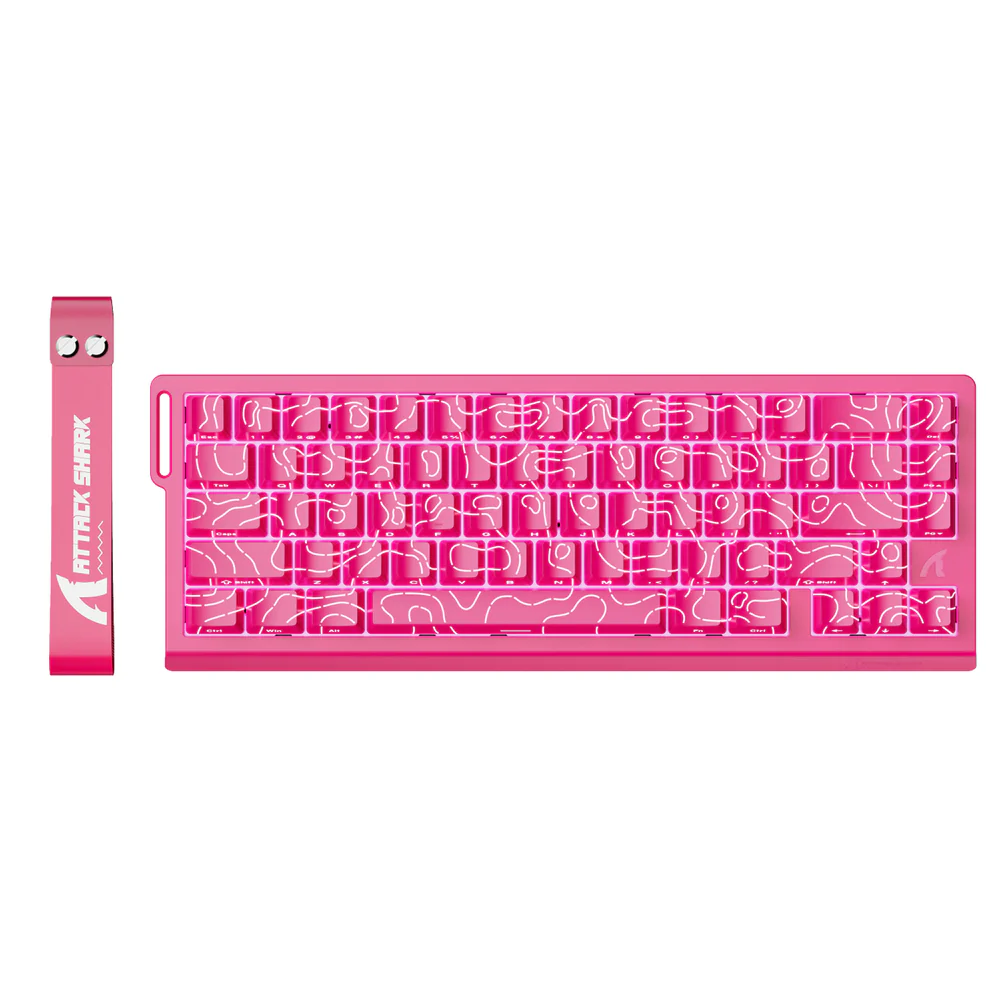 Attack Shark X68 HE 8K Magnetic Keyboard Rose Red
