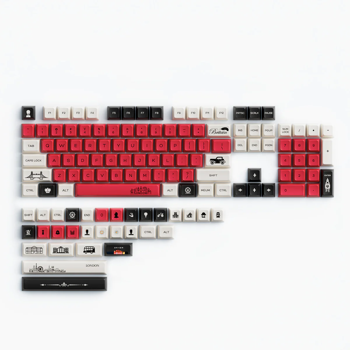 Dye Sub XDA London Keycaps