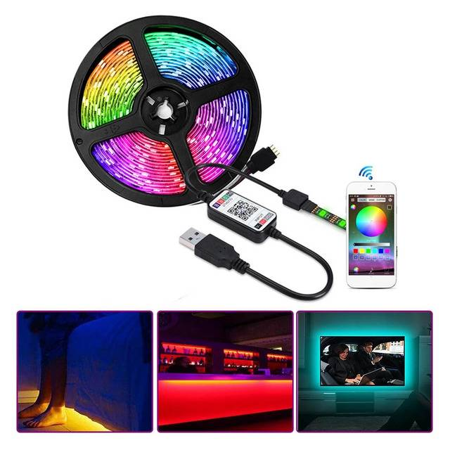 شريط LED Xtrike Me 3M RGB مع خاصية التحكم عبر تطبيق USB BT 