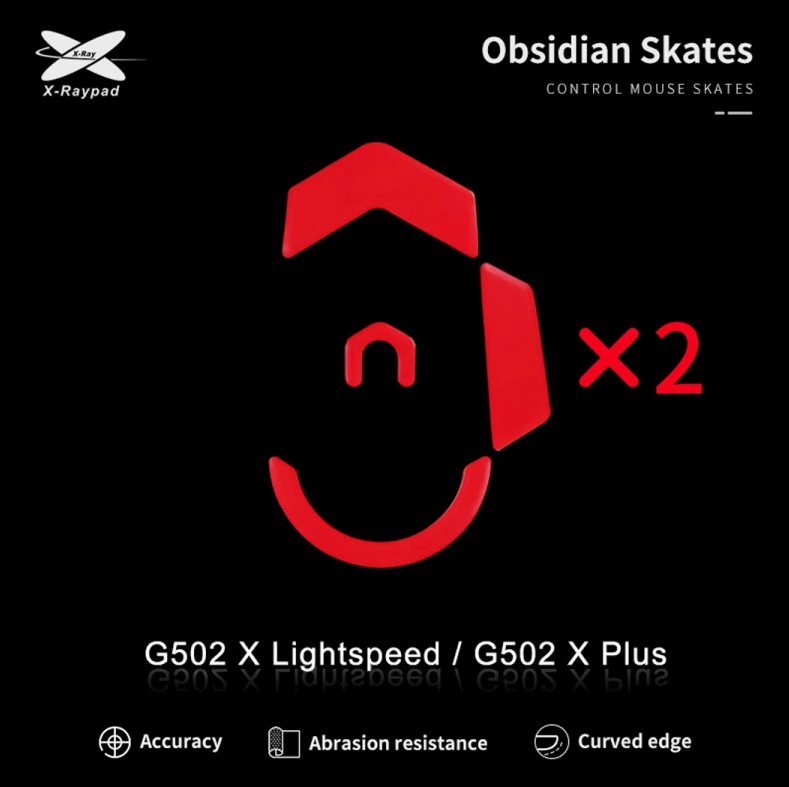XRAYPAD Obsidian Skates for G502 X Lightspeed / G502 X PLUS