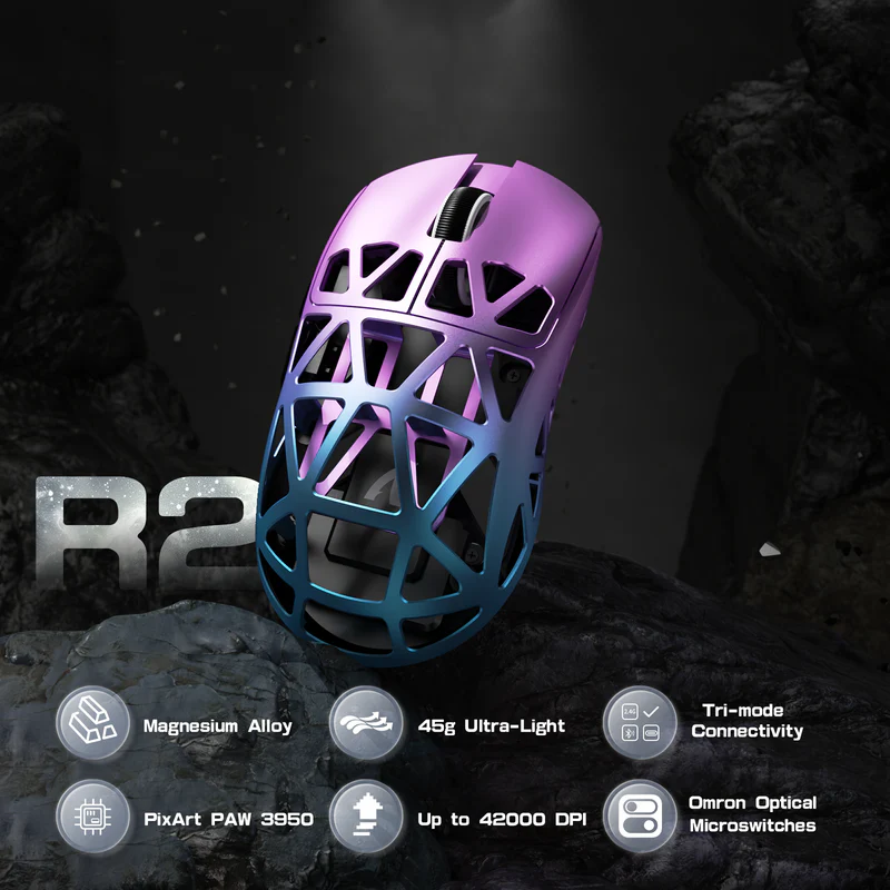 ATTACK SHARK R2 Magnesium Alloy Purple & Blue