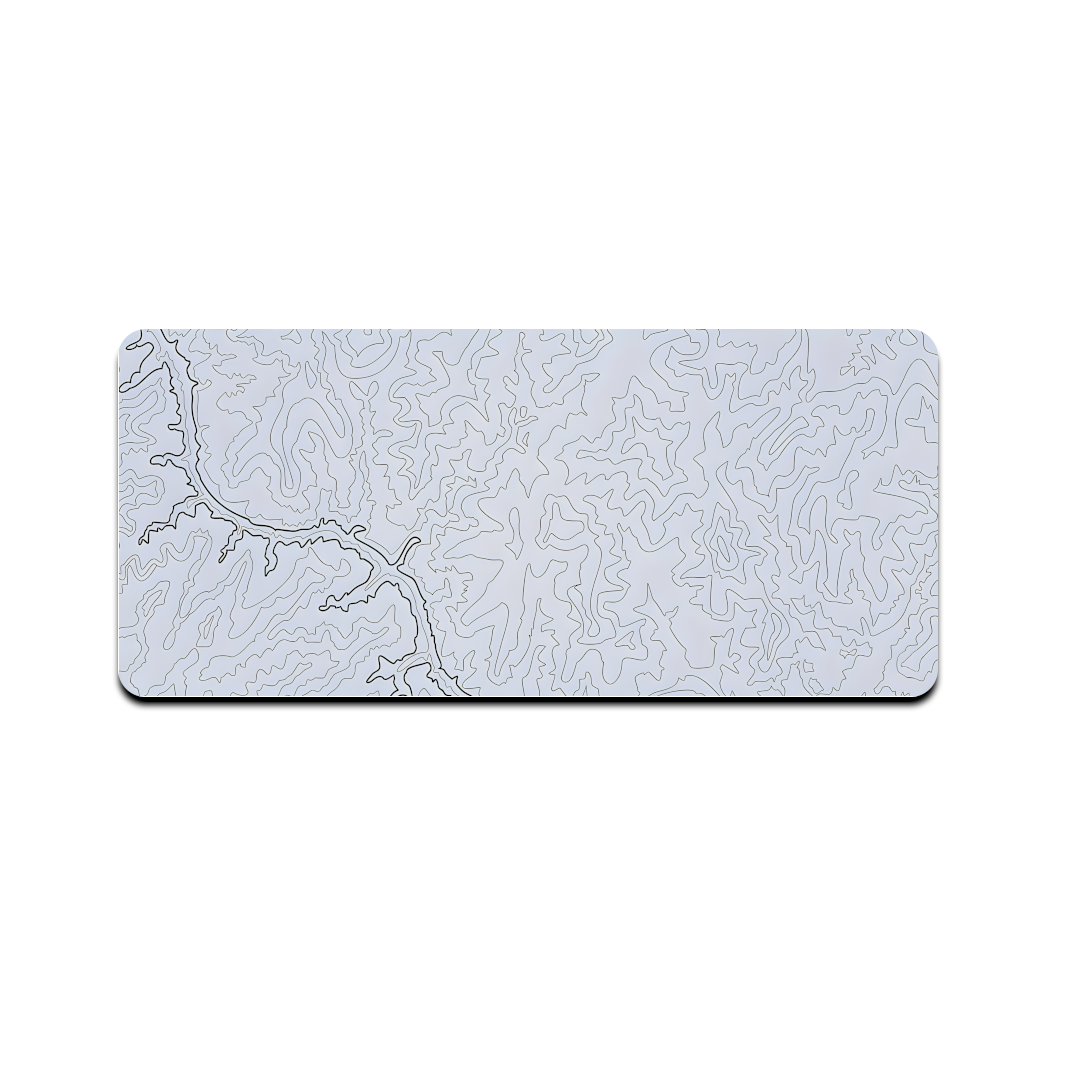 Topographic Model C White Mousepad