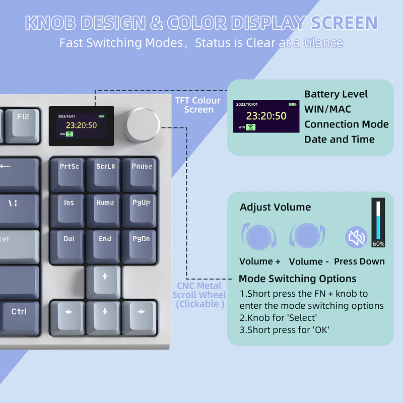 Attack Shark K86 Lavender Blue