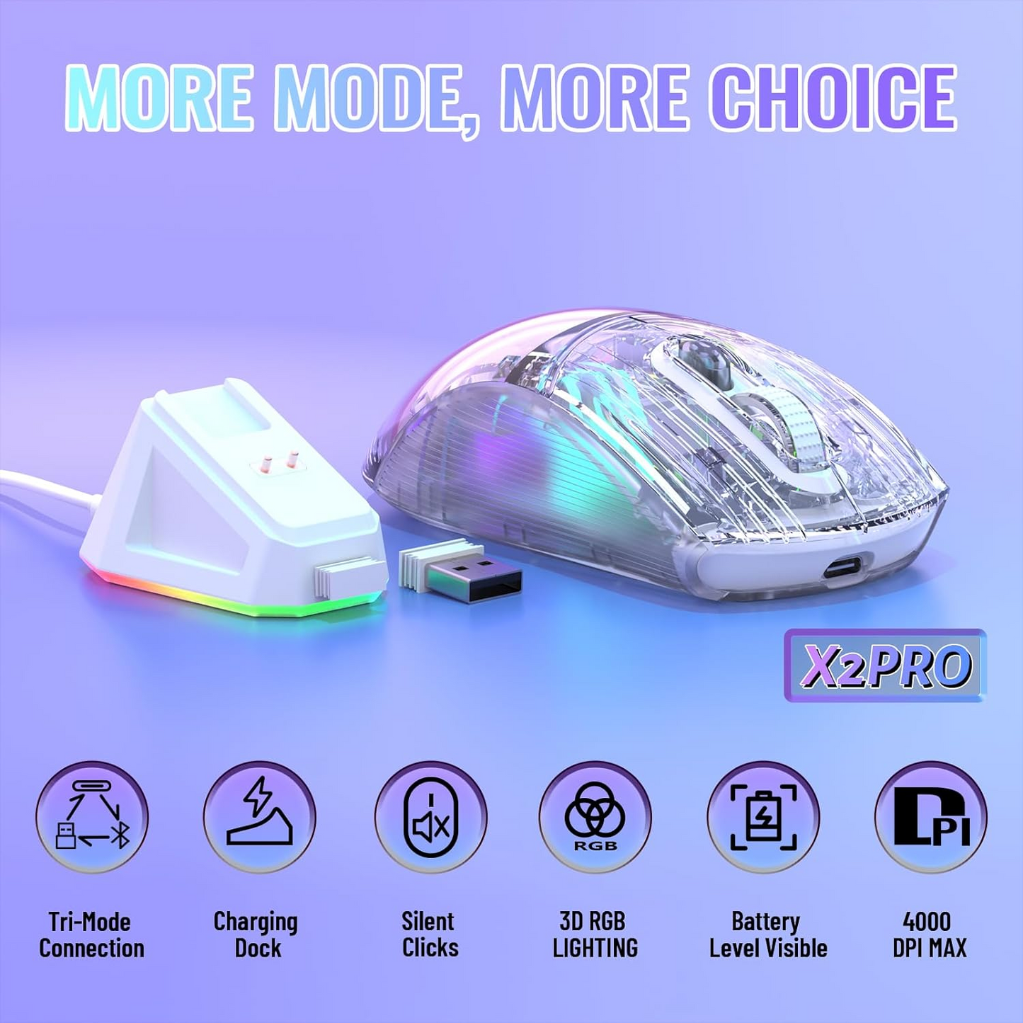 Attack Shark X2 PRO Mouse White