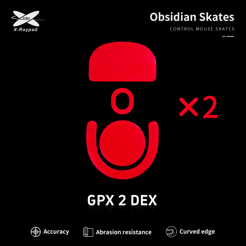 XRAYPAD Obsidian Mouse Skates for G PRO X SUPERLIGHT 2 DEX