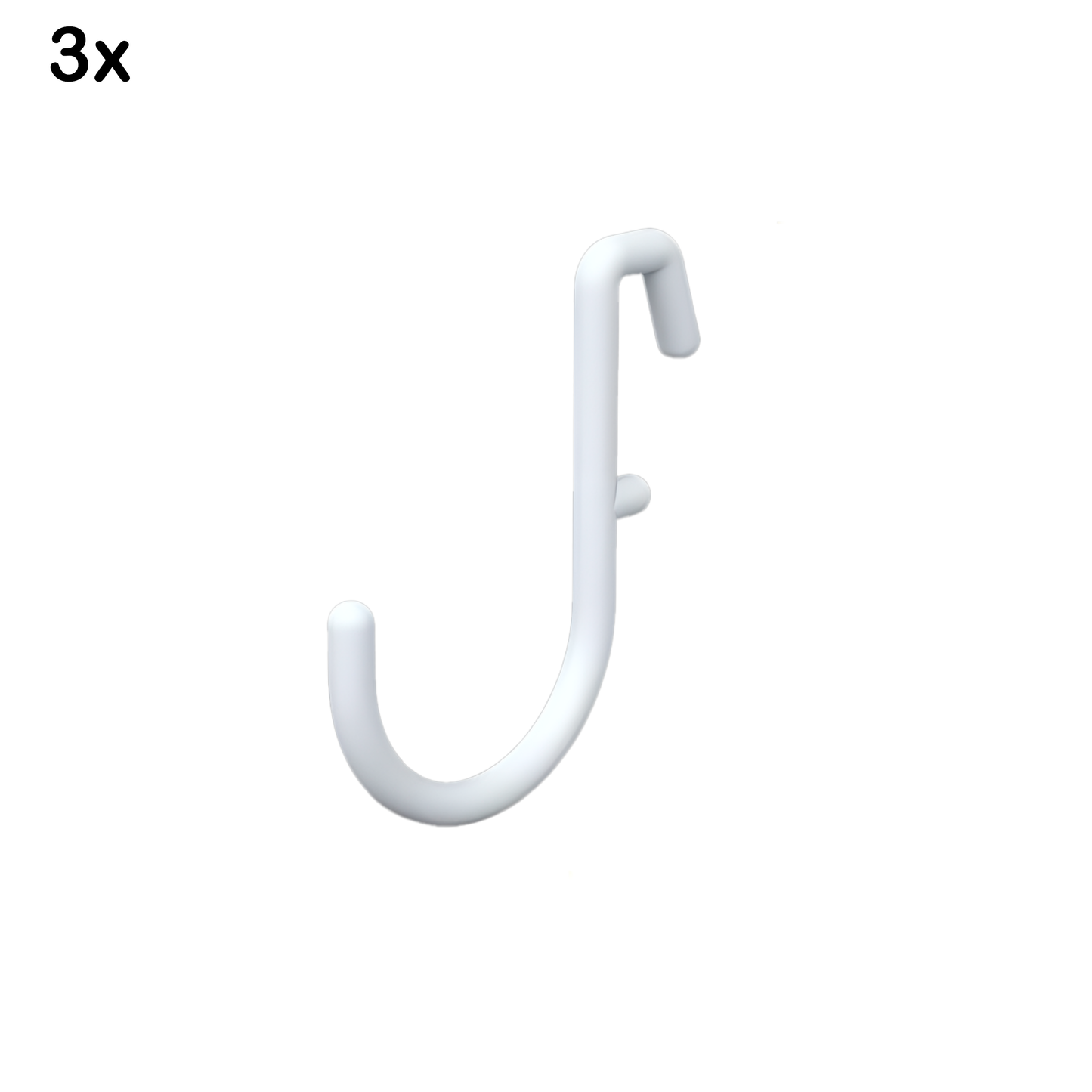 PVC Pegboard hooks White