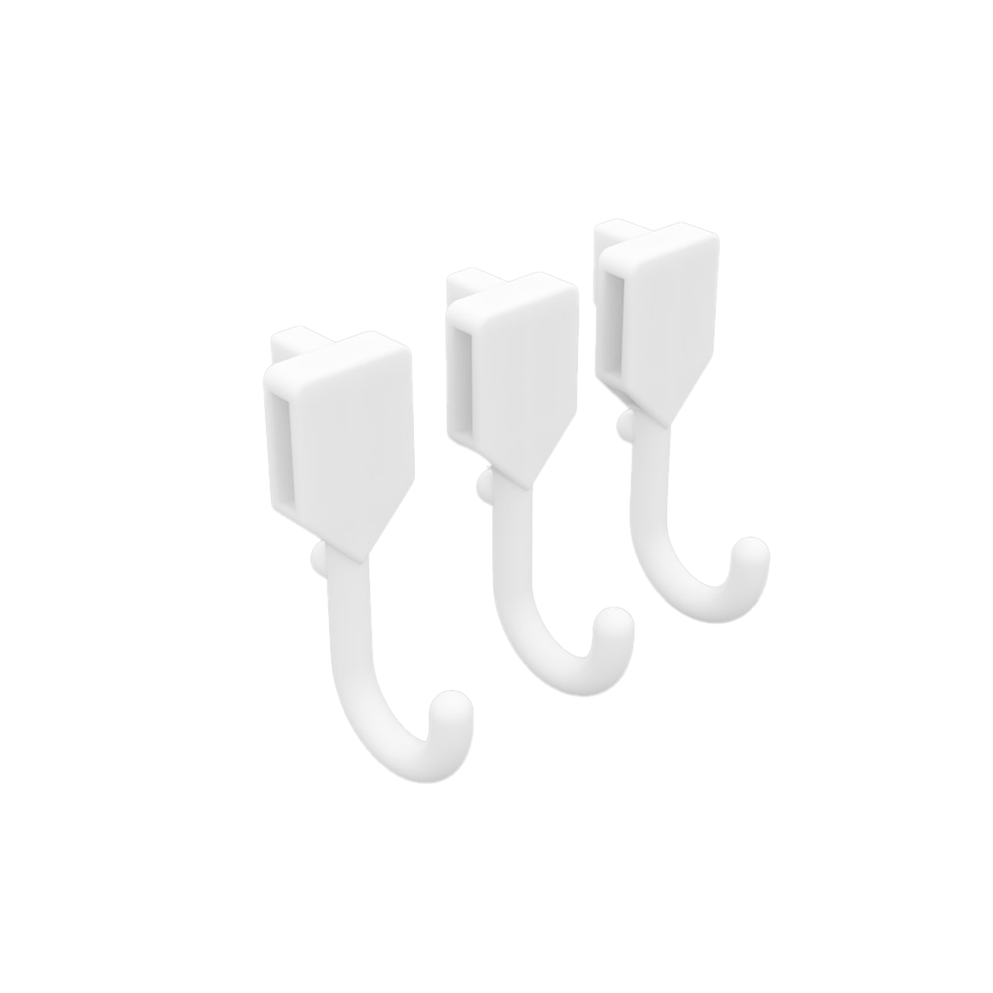 PVC Pegboard Small hooks White