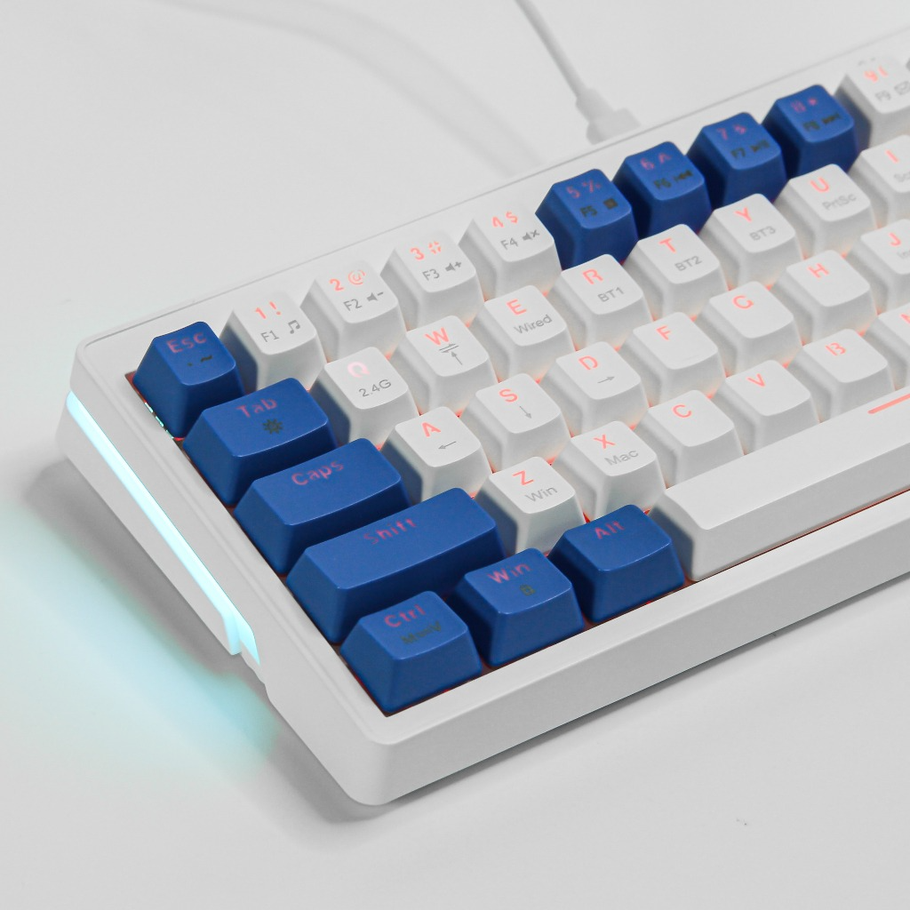 Zifriend ZA63 Pro Wireless keyboard White & Blue
