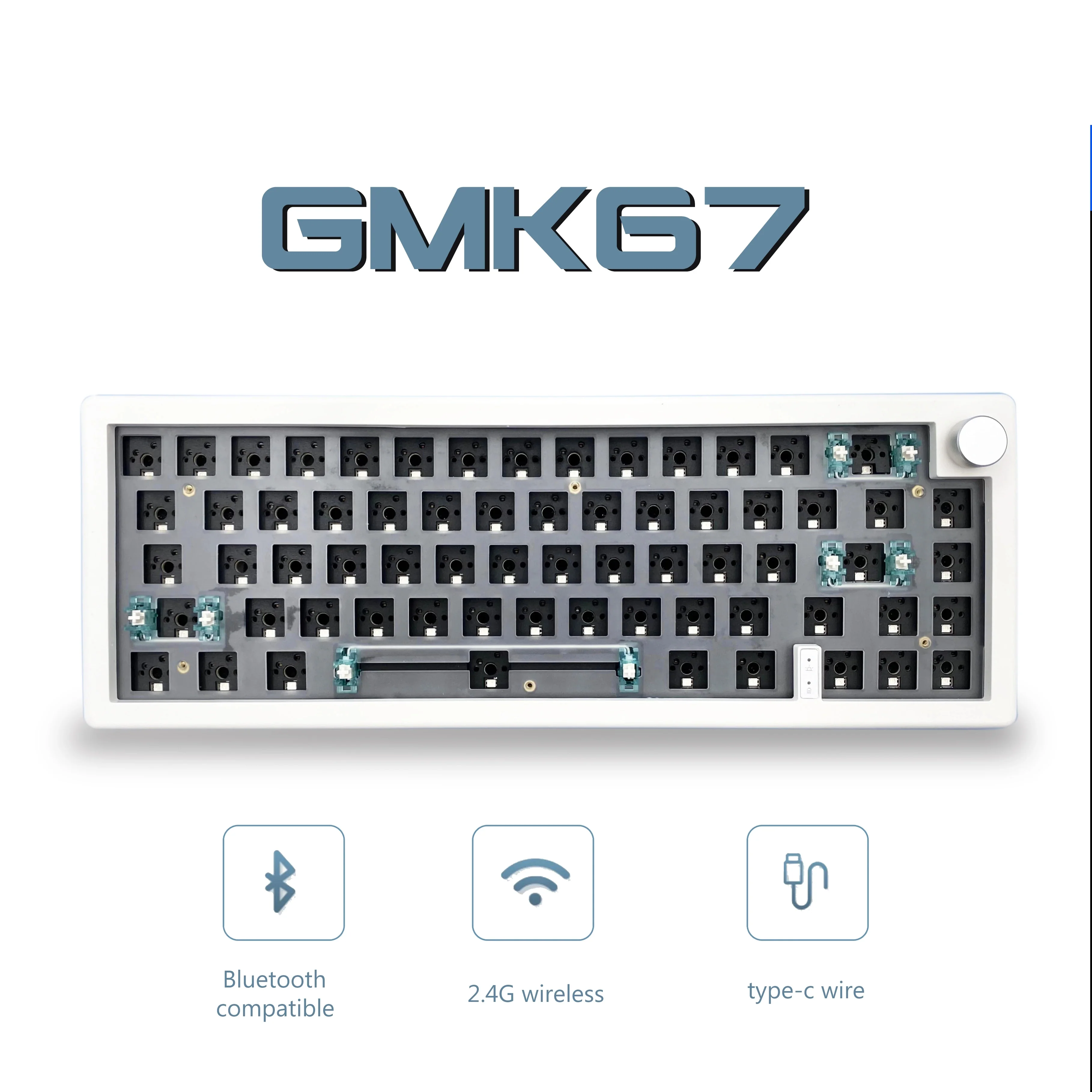 GMK67 Wireless Keyboard Kit White