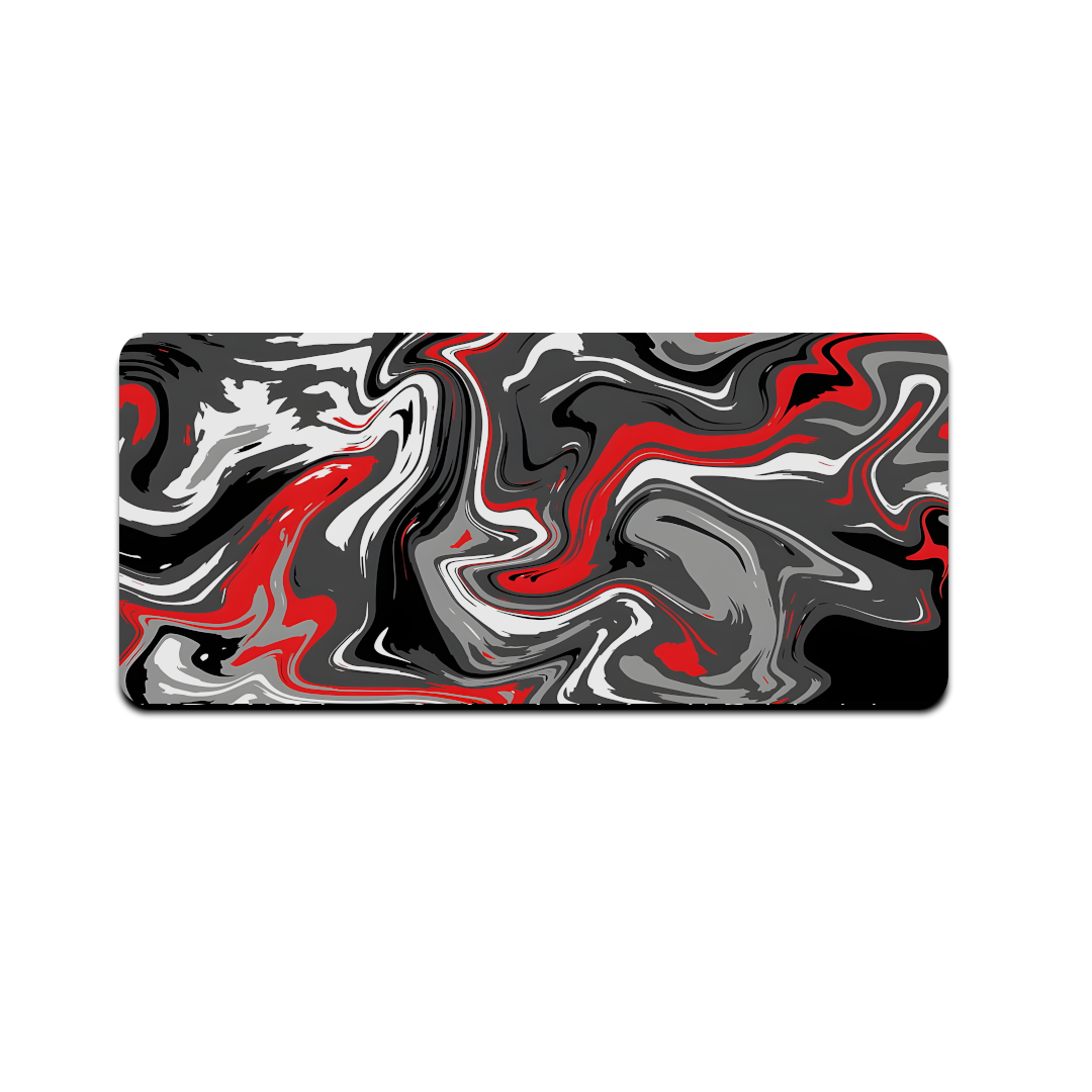 Grey&Red Liquid Mousepad