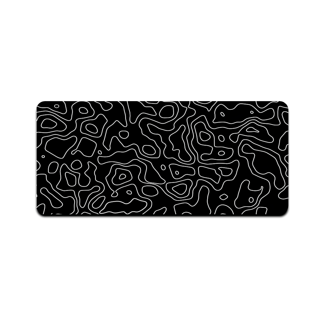 Topographic Model B Black Mousepad