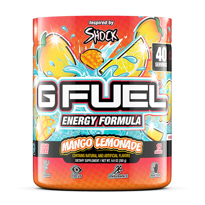 علبة GFUEL بنكهة المانجو والليمون 