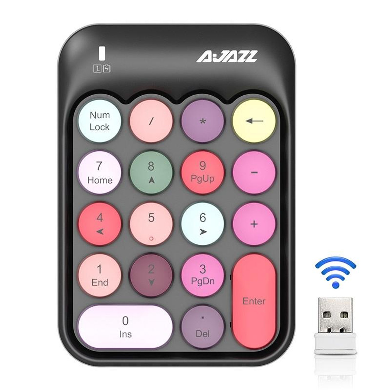 Ajazz AK18  2.4GHz Wireless Numeric Keypad - Black