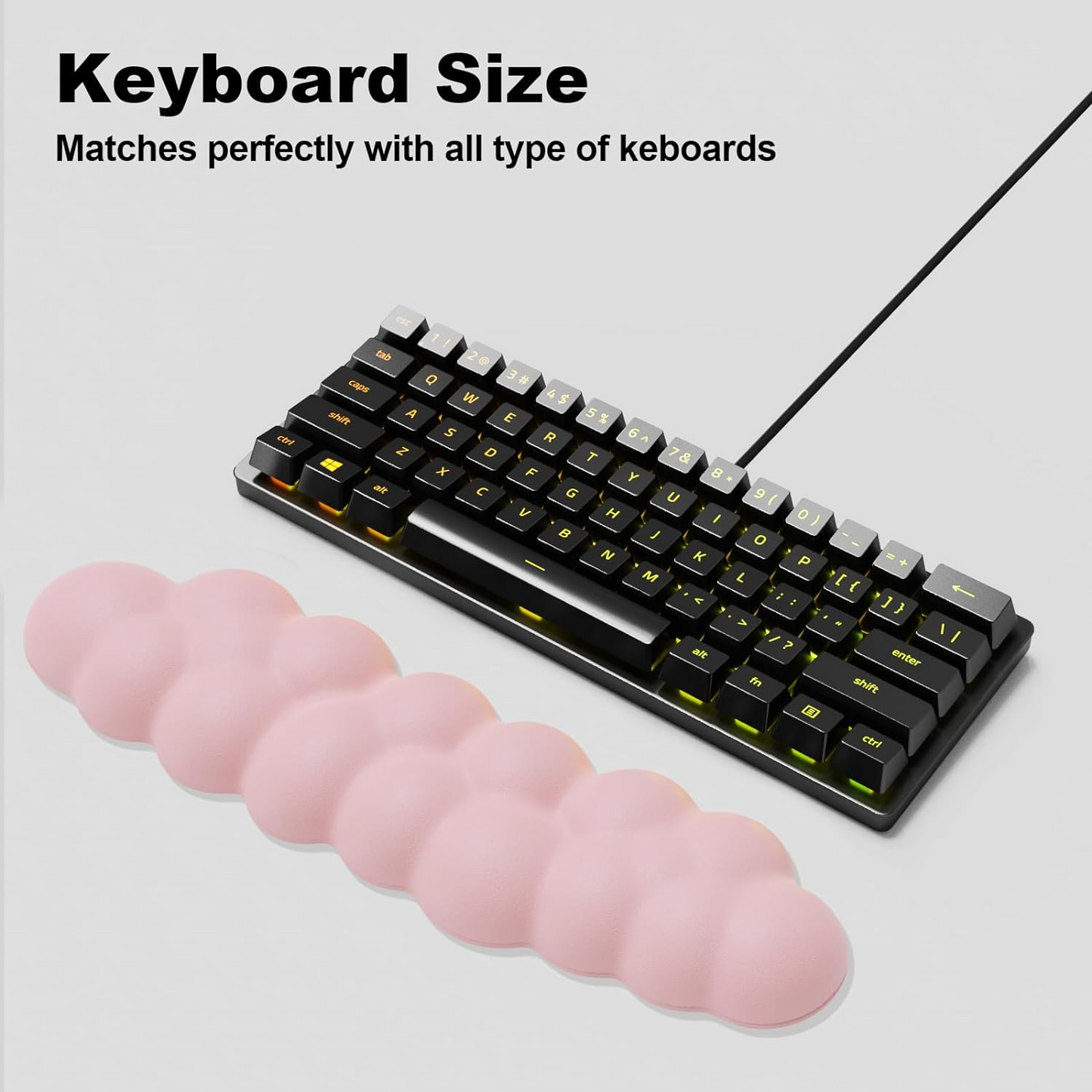 Cloud Wrist Rest For keyboard Pink