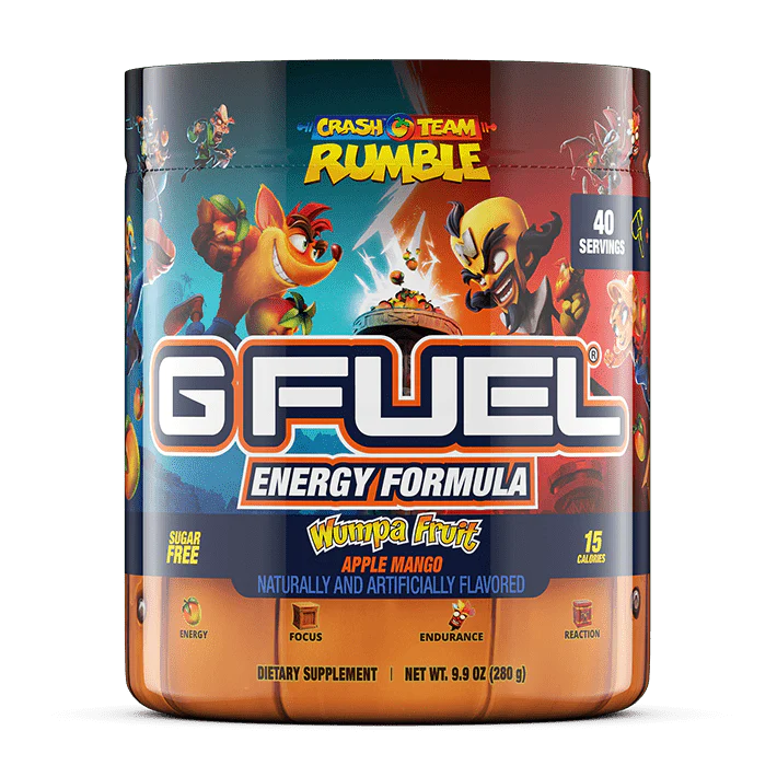 علبة GFUEL Wumpa Fruit Remastered