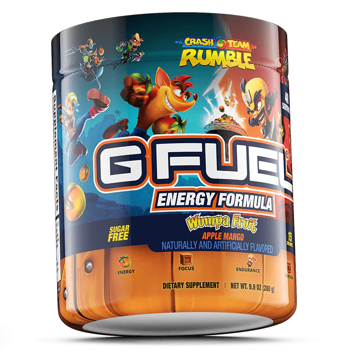 علبة GFUEL Wumpa Fruit Remastered