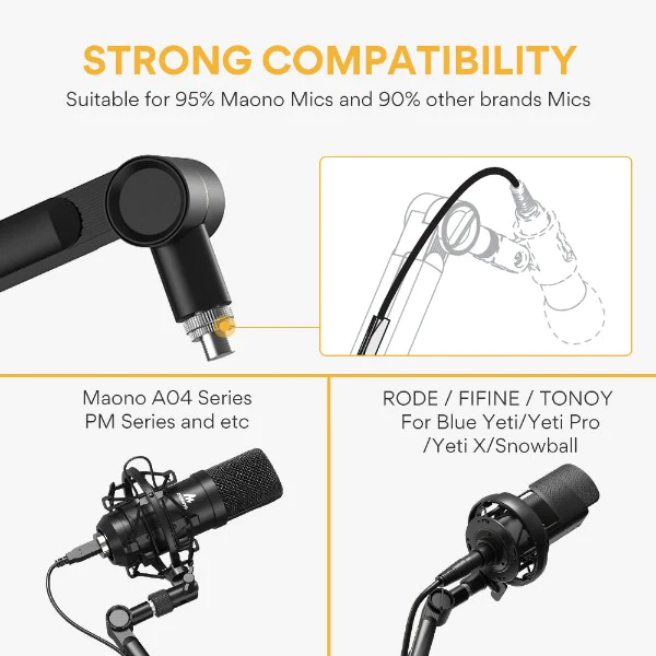 MAONO BA91 Microphone Suspension Boom Arm Stand