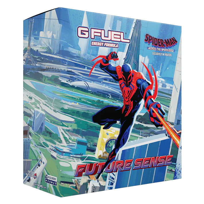 صندوق تجميعي GFUEL x Spider-Man Future Sense وحوض وكوب رج