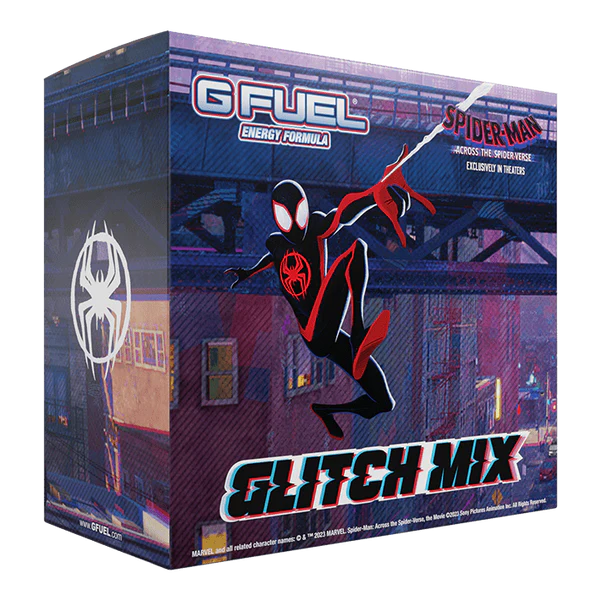 GFUEL x Spider-Man Glitch mix collector's Box Tub & Shaker Cup
